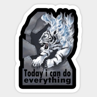 tiger breaktrough Sticker